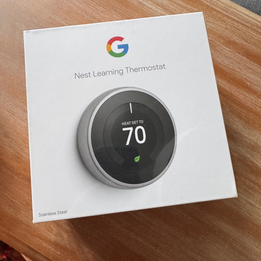 NEW 🎉 3rd Gen Google Nest Learning Thermostat in Stainless Steel